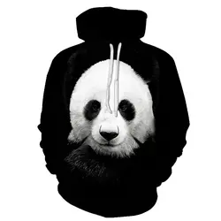 2018 Новая мода Китайский худи «панда» знаменитости суперзвезда принт 3D Толстовка светодиодные кроссы унисекс