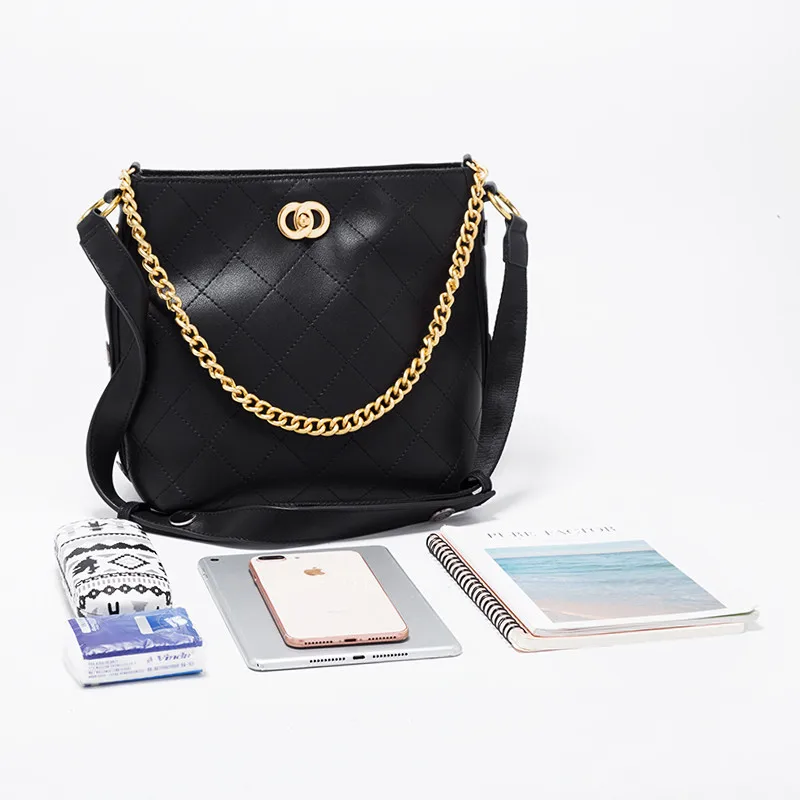 5823 Schulter Original Ab Schwarzes Design Alavchnva Damen Rautenförmigen Wilden Leder Einzel Umhängetasche Mode Neue Kette OYxdBqA