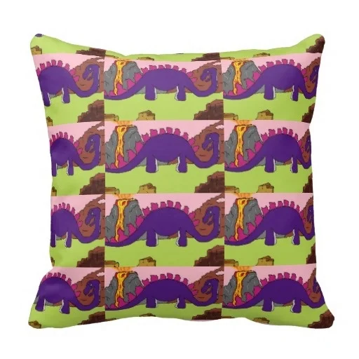 Safe Dinosaurs Dino Neighborhood Pillow Case (Size 20" by 20") Free