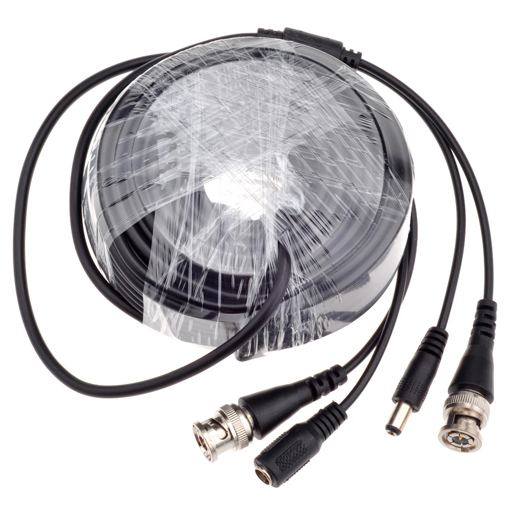 KERUI Кабель BNC 5 M/10 M/15 M/20 M/30 M/40 м/50 м дополнительно CCTV видеовыход кабель пост. тока с