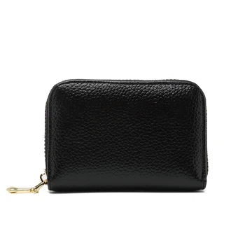 

Casual PU Leather Business RFID Blocking Purse Women short clutch Card Bag Men Small Wallet quality guarantee