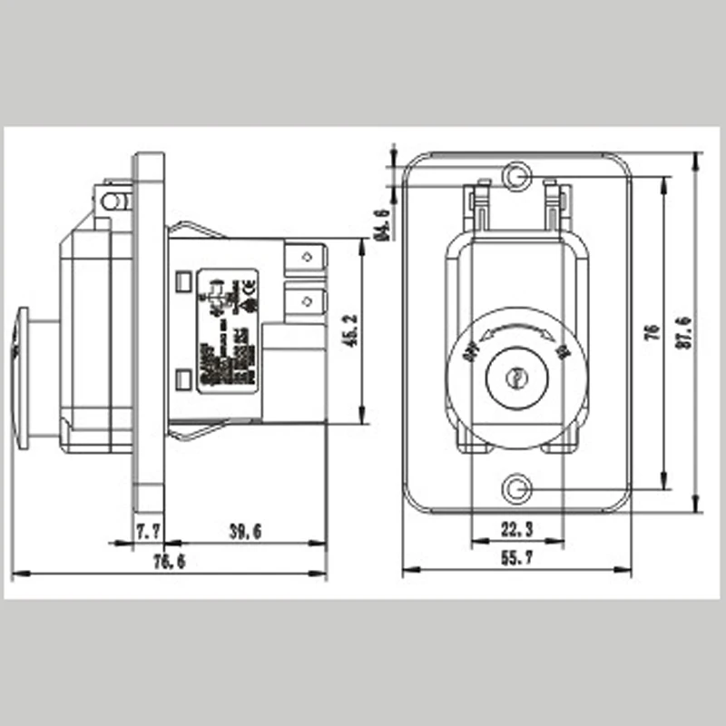 DKLD DZ-6-2 5 контактов IP55 водонепроницаемый электромагнитный кнопочный переключатель пусковой остановки для шлифовального станка 250VAC 15A