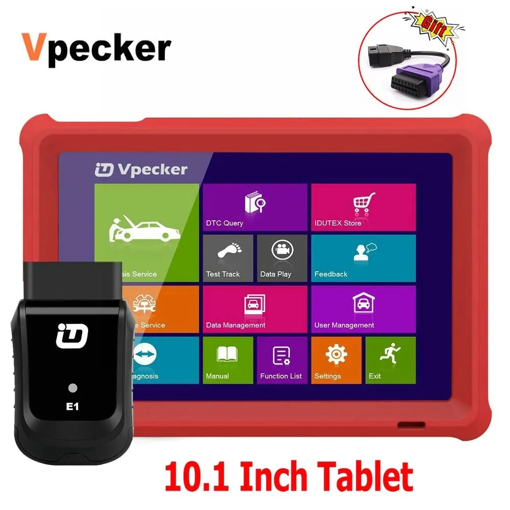 

VPECKER E1 Wifi Professional OBD2 Automotive Scanner ABS TPMS DPF SAS IMMO OBDII Diagnostic Tool With 10 Inch Tablet Free Update