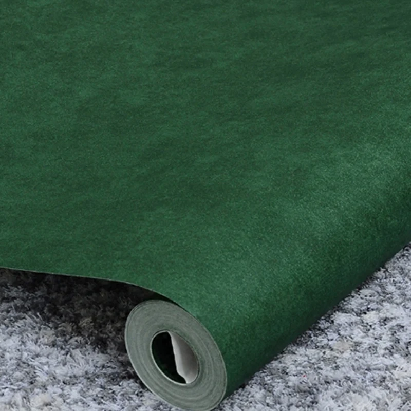 

Papel De Parede 3D Dark Green Retro PVC Self-adhesive Solid Color Wallpaper Stickers Bedroom Wall Paper Dormitory Wall Sticker