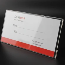 200*100 мм толщина 2 м 50 шт акриловый поп держатель ценника клейкая настенная бирка, ярлык держатель рамка знак дисплей