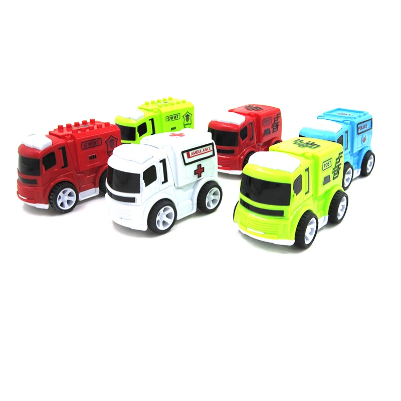 6Pcs/Set Toy Car Scale Model Car Truck Children Miniature Truck 5