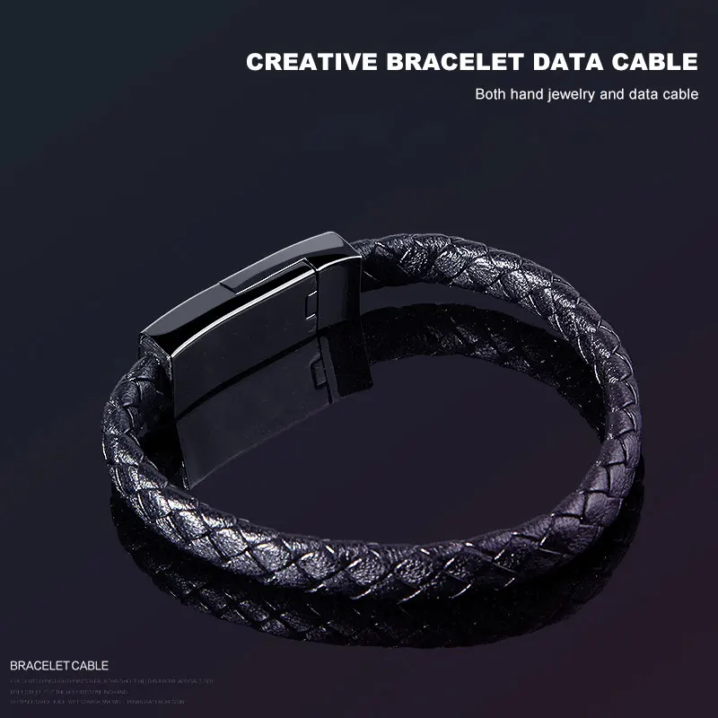 

Wearable USB Charging Bracelet Charging Cable Micro USB Charger Cable For iPhone Samsung Galaxy S10 S9 Note 8 Xiaomi Huawei