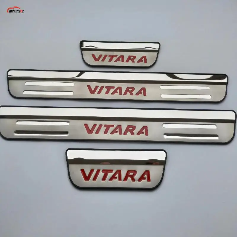 Аксессуары для suzuki vitara 2018 Накладка на порог из нержавеющей стали протектор