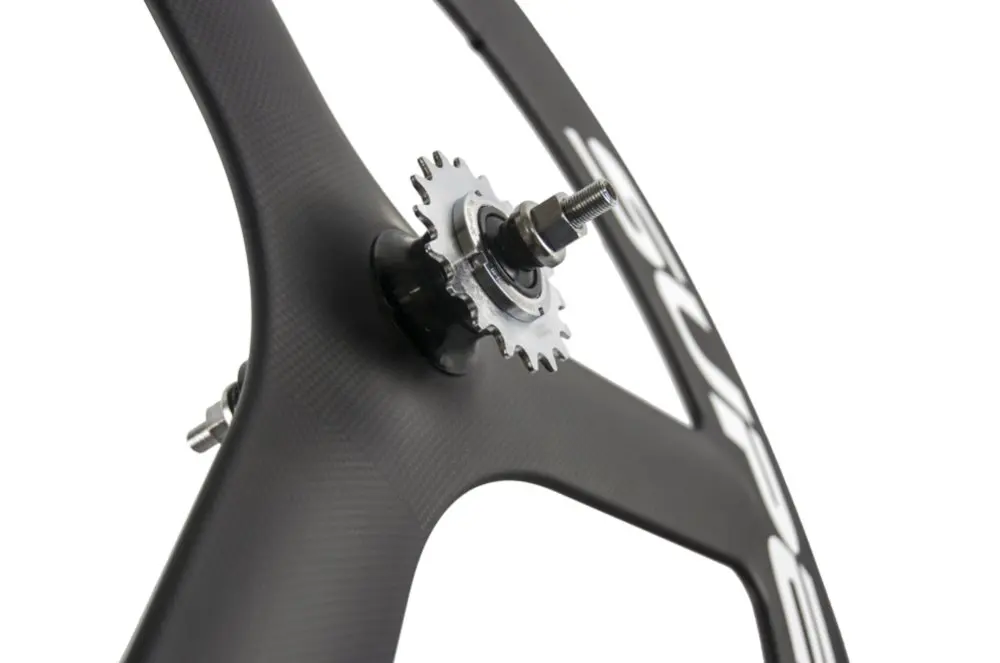 Discount Superteam 700c carbon clincher tri spoke wheelset 23mm matte carbon 3 spoke bike wheels 5