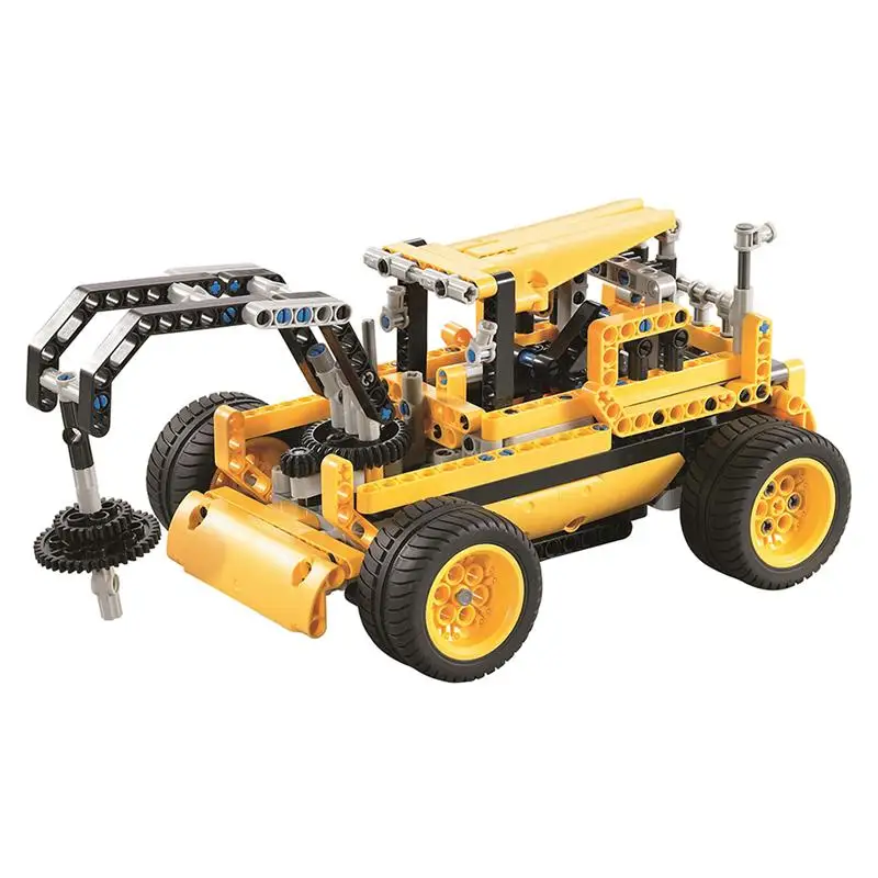 

468Pcs Building Block for Remote Control Car DIY Rechargeable RC Construction Toys (1:16 Yellow)