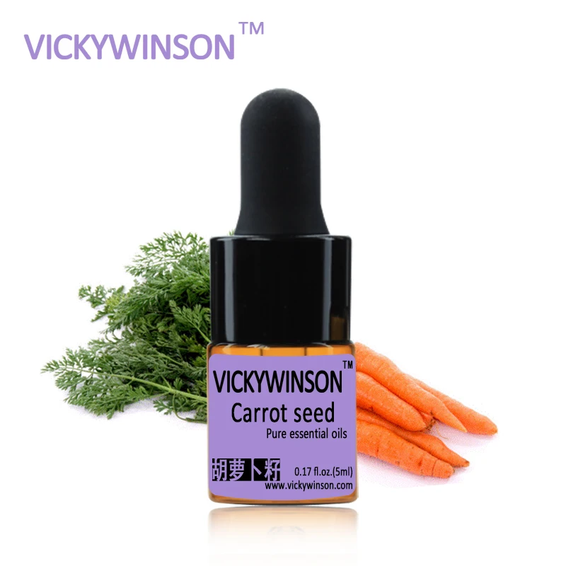 

VICKYWINSON Carrot seed essential oil 5ml Pure Natural Plant Carrot Seed Oils Ladies Whitening WD18