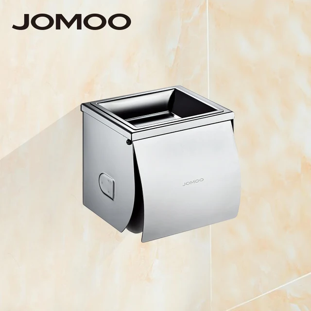 Jomoo Stainless Steel Bathroom Square Shape Toilet Paper Holder Wall Jomoo Stainless Steel Bathroom Square Shape Toilet Paper Holder Wall Mounted Tissue Box With Ashtray