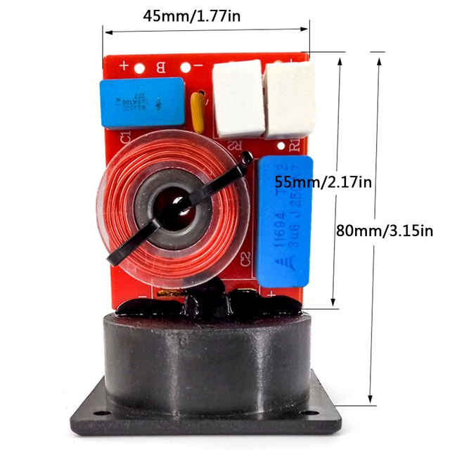 Etmakit Top Quality  Treble Bass Frequency Divider 2 Way Speaker Audio Crossover Filters