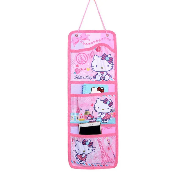 Cute Hello Kitty Wall Pockets Hanging Storage Bag Behind Doors Hang