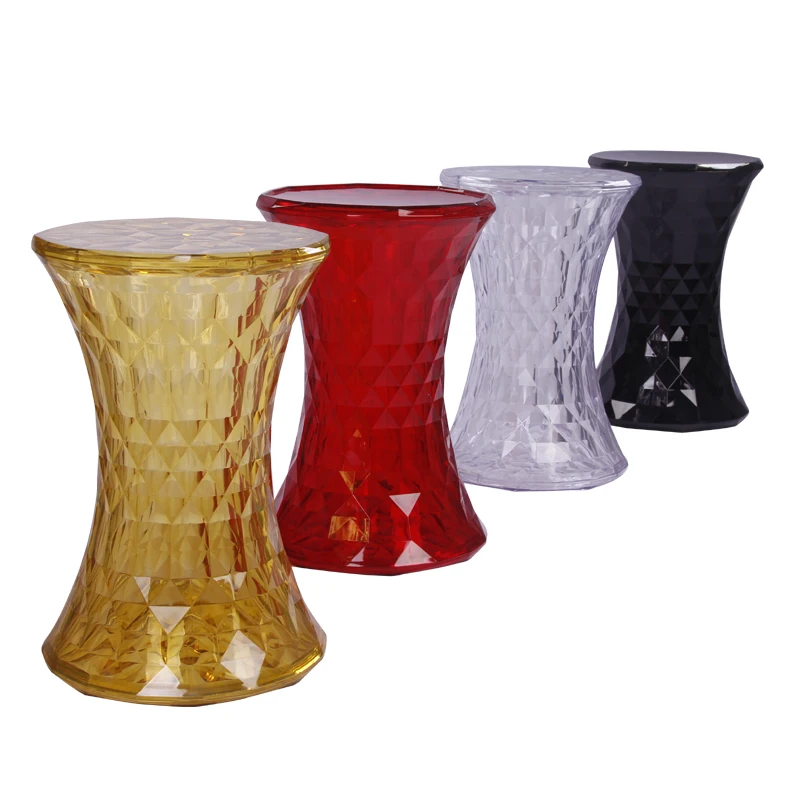 

European style transparent pc plastic fashion creative adult shoes stool