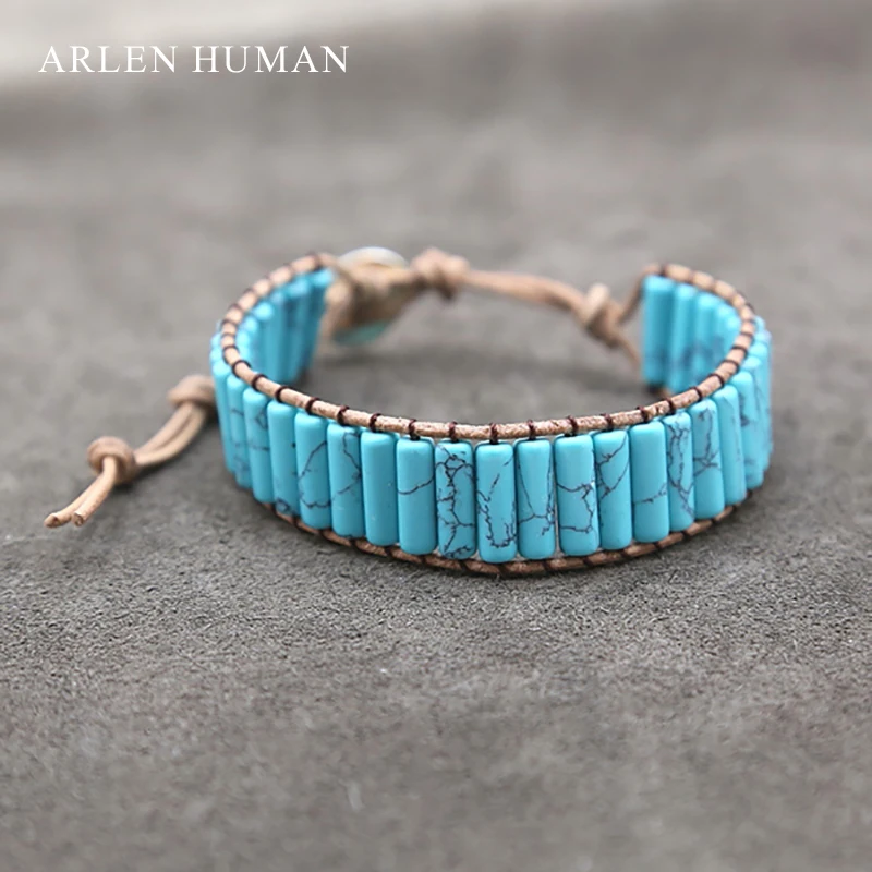 Fashion Cylinder Beads Women's Bracelet Boho Natural Stone Adjustable Bracelets Jewelry | Украшения и аксессуары