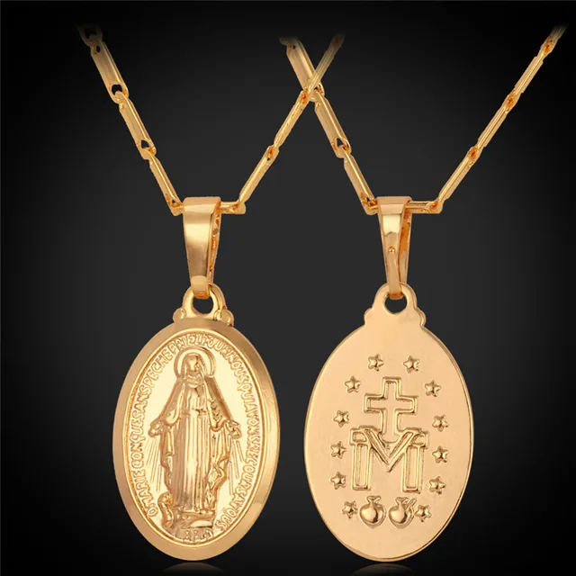 Kpop Virgin Mary Cross Pendants 
