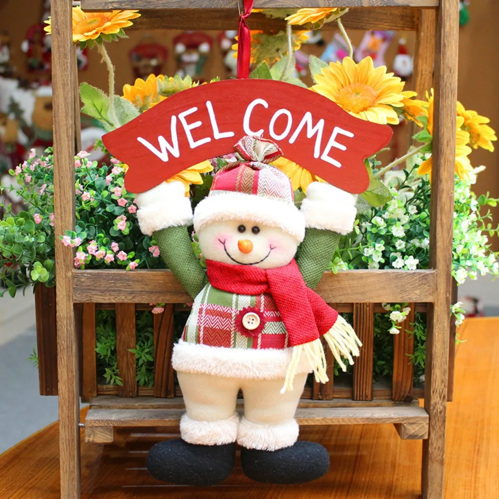 Рождественский подарок, игрушка Санта-Клаус, кукла-снеговик, дерево, орнамент, декорации, para el hogar navidad@ P2