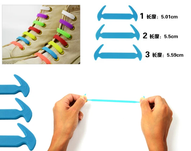 Модные резиновые эластичные шнурки для кроссовок, три размера, детские шнурки для взрослых, спортивные шнурки для бега, 12 шт