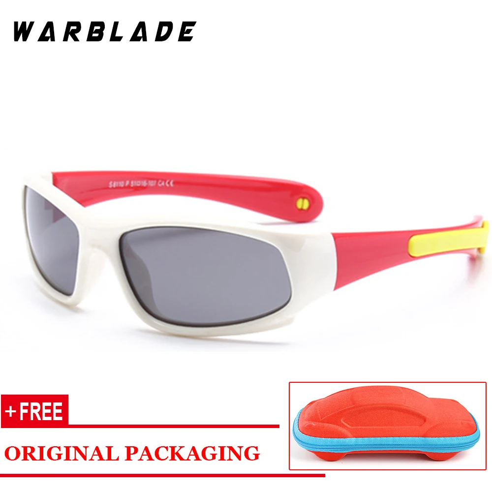 Высококачественные детские поляризованные солнцезащитные очки с силиконовой цепочкой, детские защитные солнцезащитные очки для мальчиков и девочек, спортивные очки Oculo WarBLade