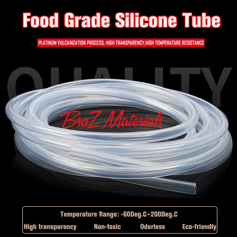 

4x7 Food Grade Silicone Tube Hose Pipe ID 4mm OD 7mm New High Quality