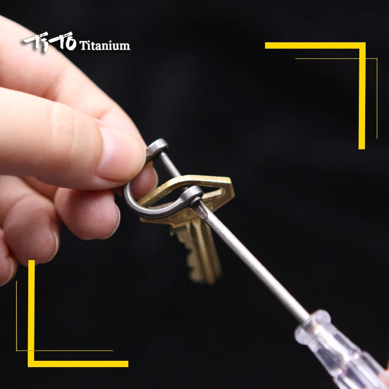 TiTo стиль мини простой титановый сплав брелок застежка зажимы брелок для ключей открытый инструмент