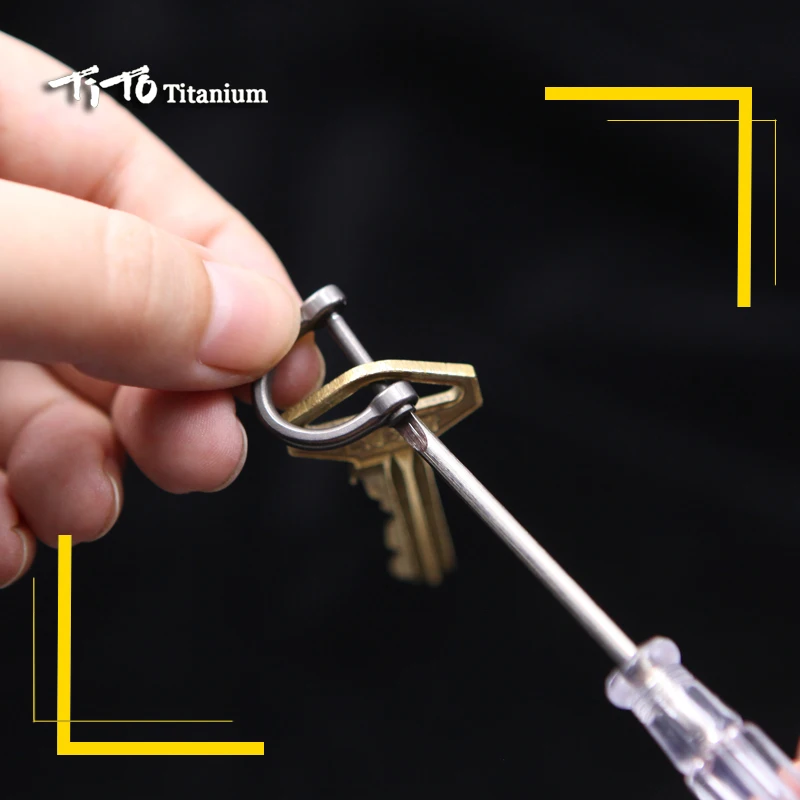 Mini Simple Titanium Alloy Key Chain Clasp Clips keyhook Key Ring Outdoor Tool key chain clip