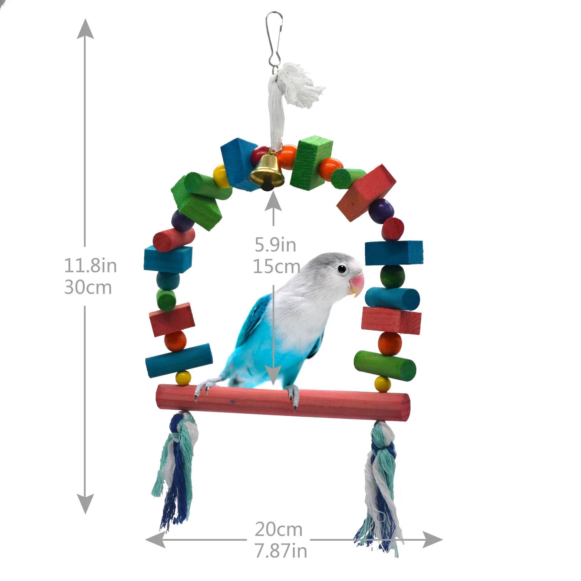 

1PCS Parrot Gnawing Toys Big and Medium Climbing Poles Sting Squirrels Rings Swings