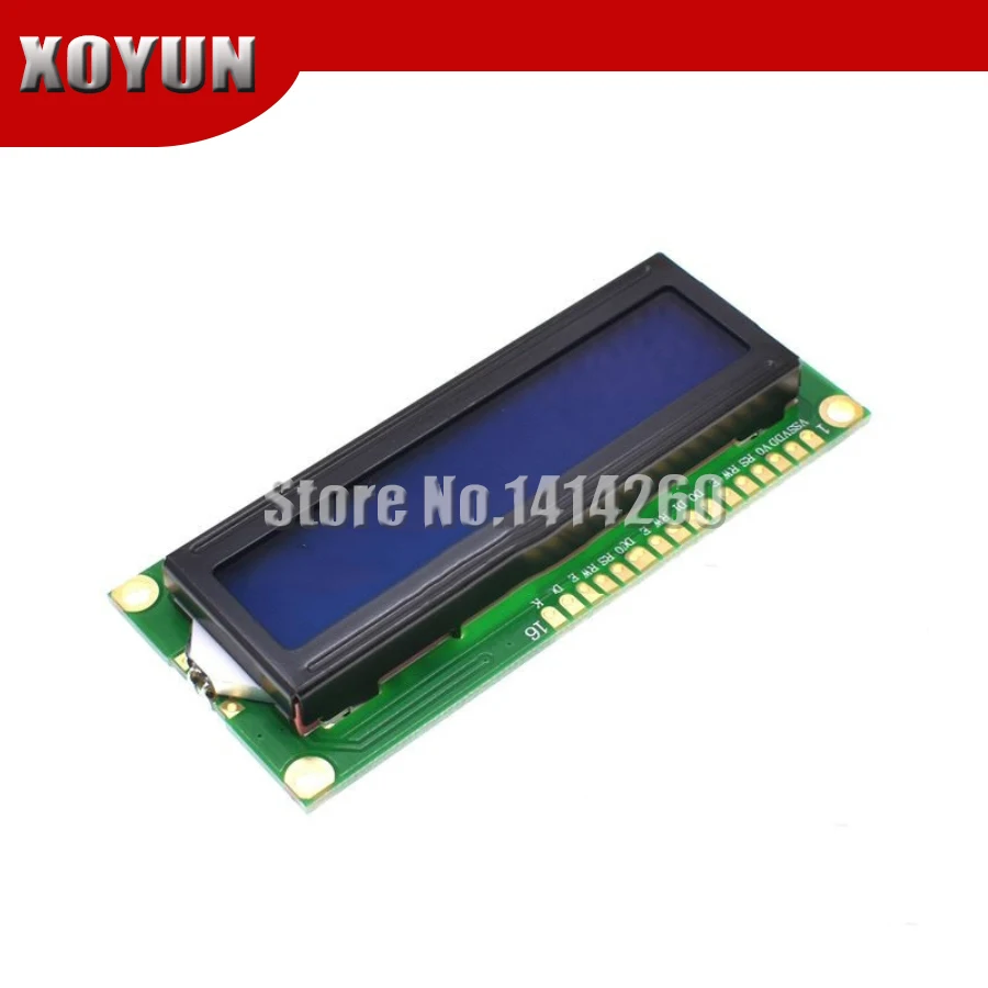 Синий экран 1602 1602A синий ЖК 16x2 LCD 5V Белый шрифт с подсветкой | Электронные