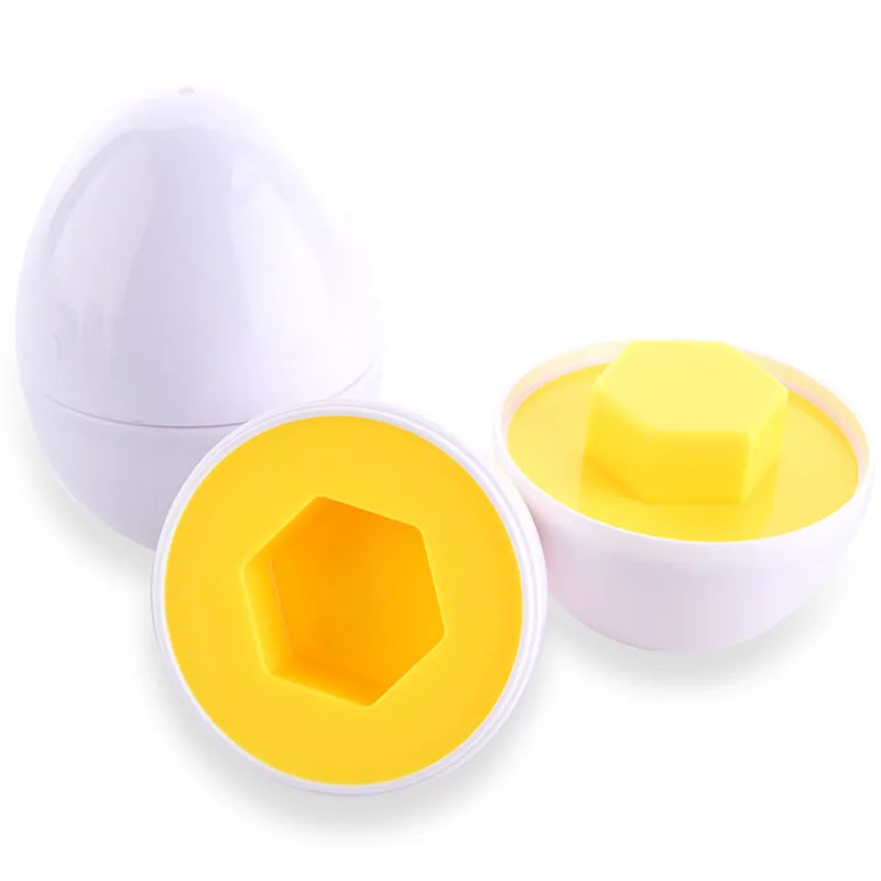 

6pcs Montessori Materials Learning Education Math Toys Smart Eggs 3D Puzzle Game for Kids Popular Toys Jigsaw Mixed Shape Tools