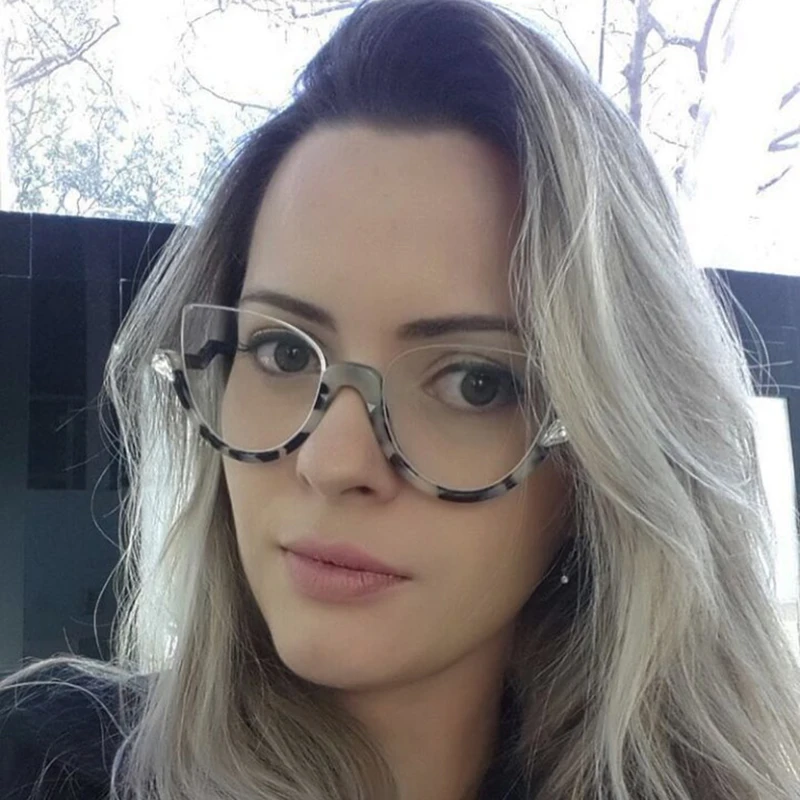 

ROYAL GIRL New Women Brand Designer Vintage Half Frame Sun Glasses for Women Sexy Cat Eye Sunglasses Fashion Retro Eyewear ss517