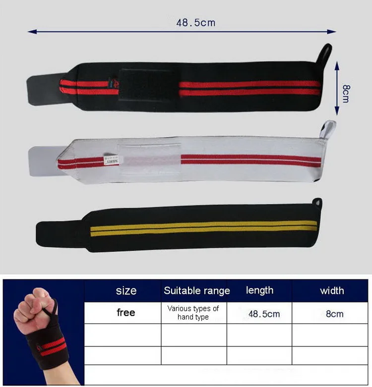 AOLIKES 1 пара браслет для занятий тяжелой атлетикой спортивные тренировочные повязки на руку ремешок для поддержки запястья обертывания бинтов для силовой атлетики тренажерного зала фитнеса