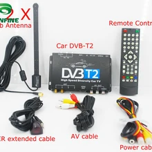 HD ТВ автомобильный DVB-T2 DVB-T мульти PLP цифровой ТВ приемник автомобильный D ТВ коробка с двумя антенна тюнера