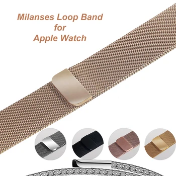 

Milanese Loop Stainless Steel Bracelet Band For Apple Watch Series 4 40mm 44mm Strap Watchband for iWatch Series 1 2 3 42mm 38mm