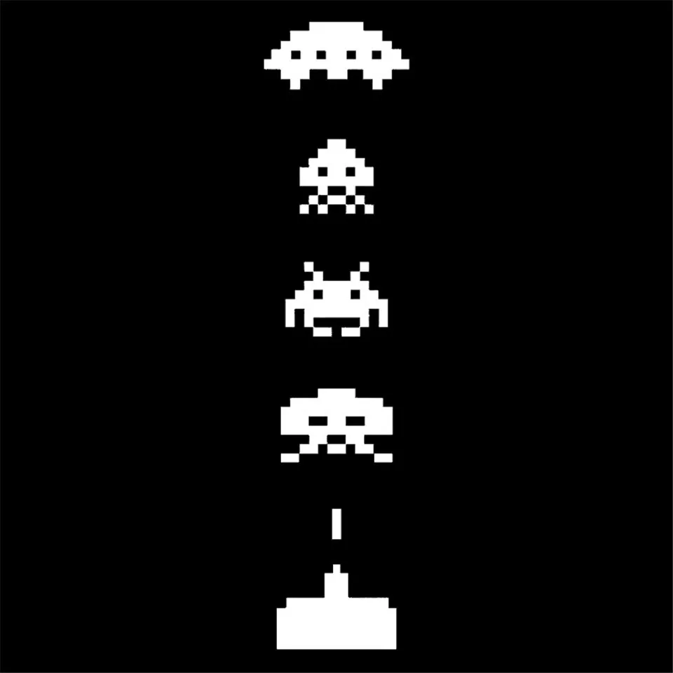 Space Invaders Creative Car-Styling Vinyl Stickers Fashion Car Window Body Door Toilet Laptop Waterproof Stickers 4.3cm18 (3)