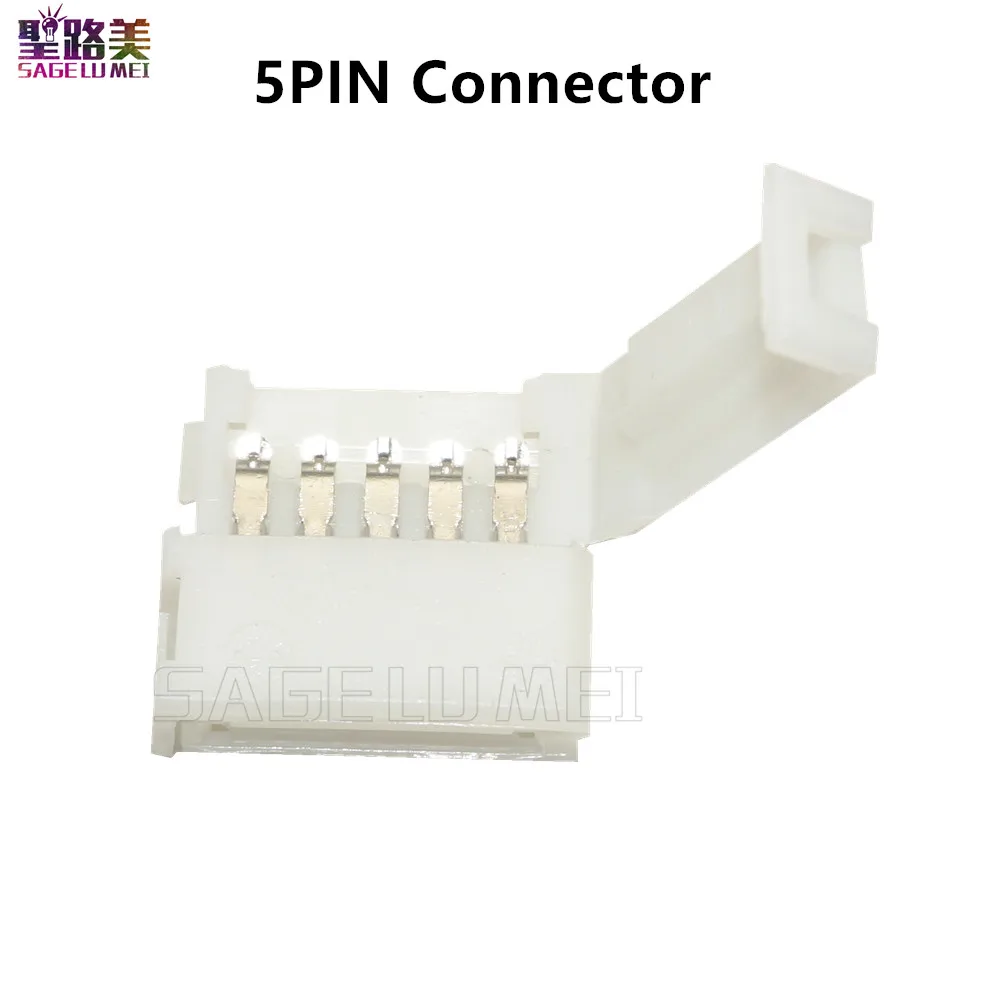 100 шт. 2 3 4 5pin Светодиодная лента с зажимом RGB одноцветная соединитель Solderless L для 8