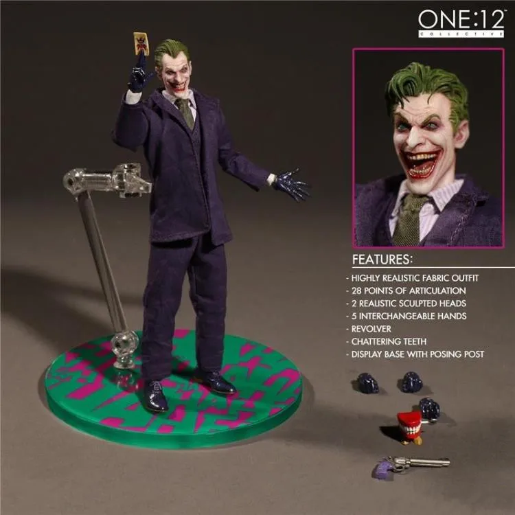  6inch 15cm MEZCO Batman One:12 DC Comics The Dark Knight Batman The Joker Action Figure Model Toy
