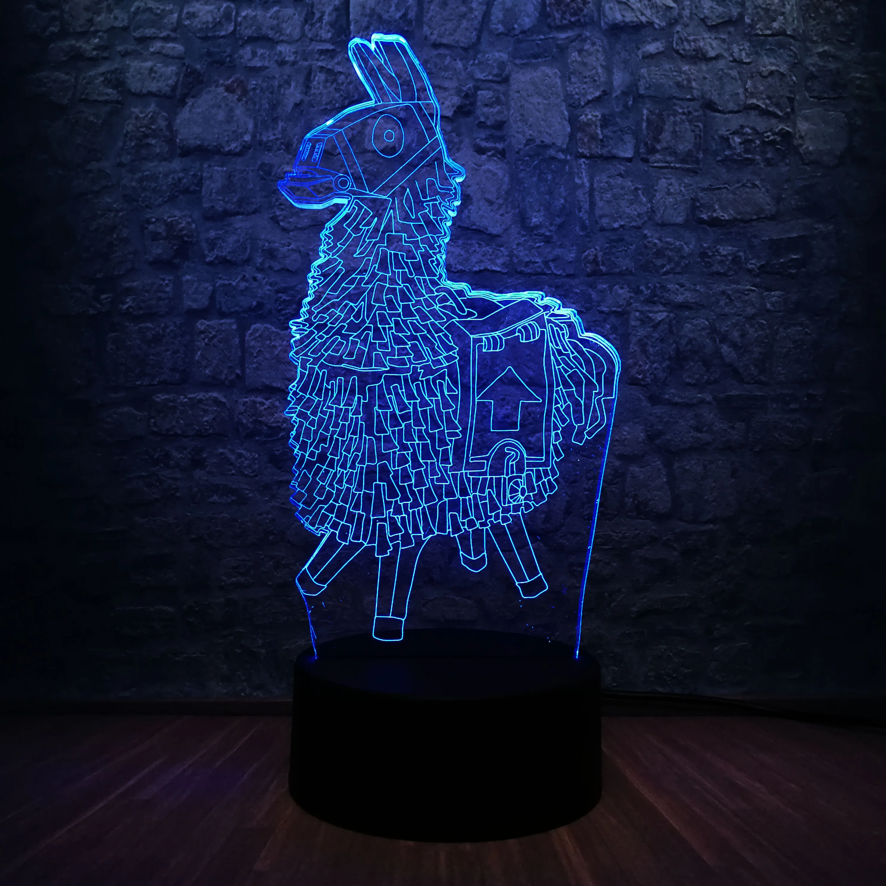 Новинка креативная деревянная лошадка 3D Светодиодная лампа RGB Blub 7 цветов