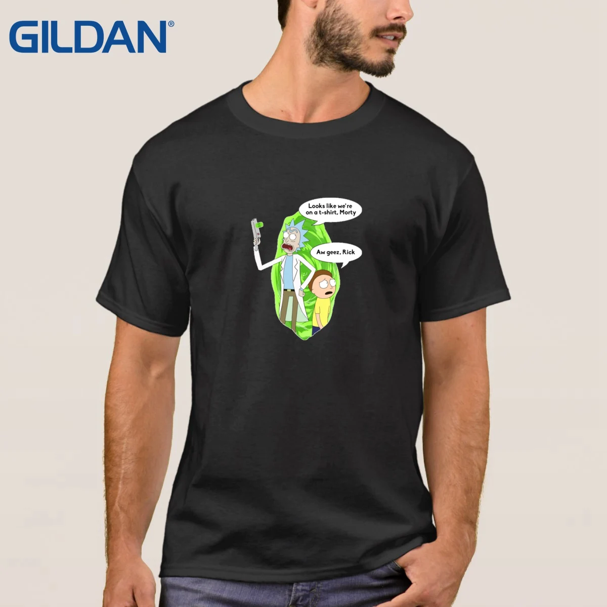 Hip T-Shirts Men Ripple Junction Rick And Morty Ship Dumping Gray Tee Shirts Cotton Animal | Мужская одежда