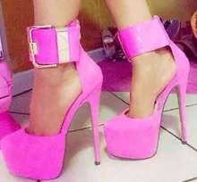 BC Schuhe mode frauen rosa mary janes high heel thin heel platform-partei-schuhe