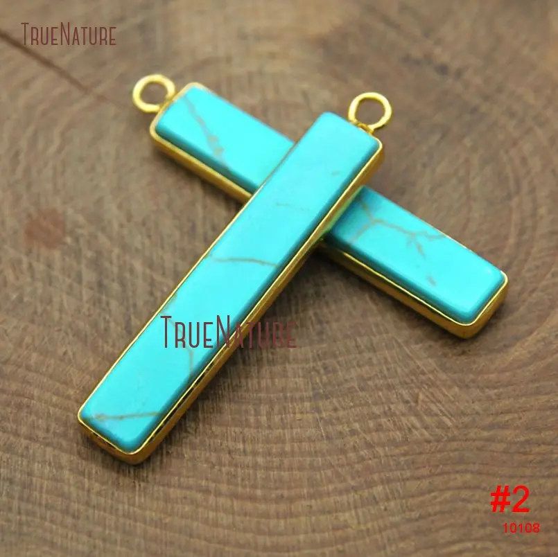 20180111-PM10110- Gold Plating Rectangular Pendant Mix Material Pendant_2