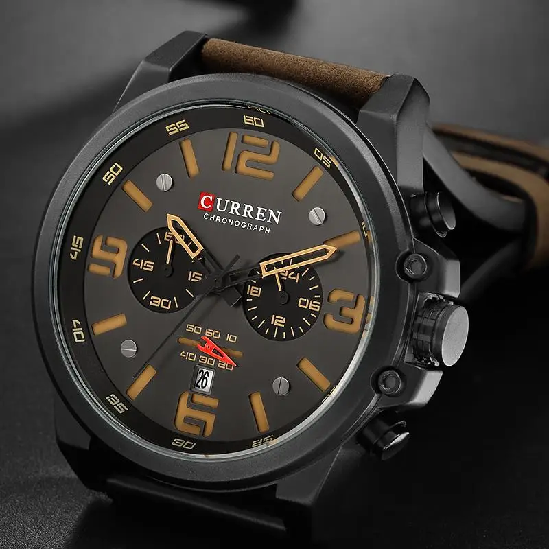 Moda masculina Curren hombres relojes fecha Casual de Reloj De Hombre Curren 02d Curren Uruguay No Casio