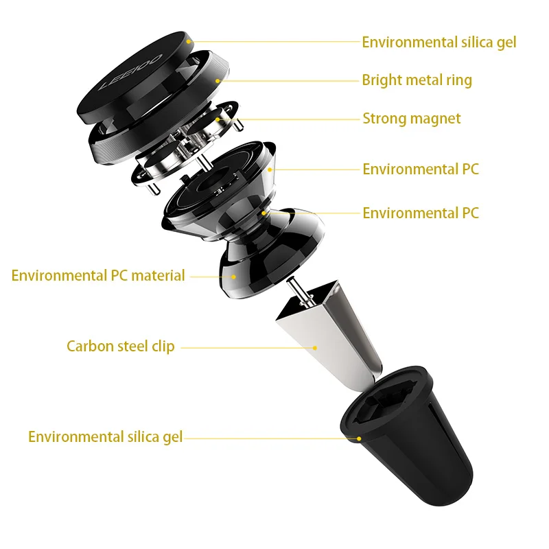 Leeioo Автомобильный держатель для телефона Магнитный вентиляционный держатель для мобильного смартфона магнитный штатив поддержка сотового телефона телефонного стола в автомобиле gps