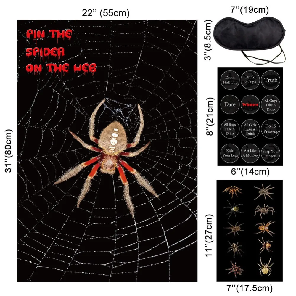 OurWarm стикер на стену Хэллоуин игра булавка паук в Интернете Хэллоуин Вечерние игры Хэллоуин ужас Декор вечерние товары