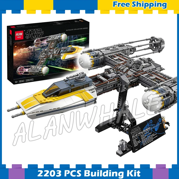 

2203pcs Space Wars Ultimate Collector Series Y-Wing Starfighter Ship 05143 Model Building Blocks Gifts sets Compatible With Lego