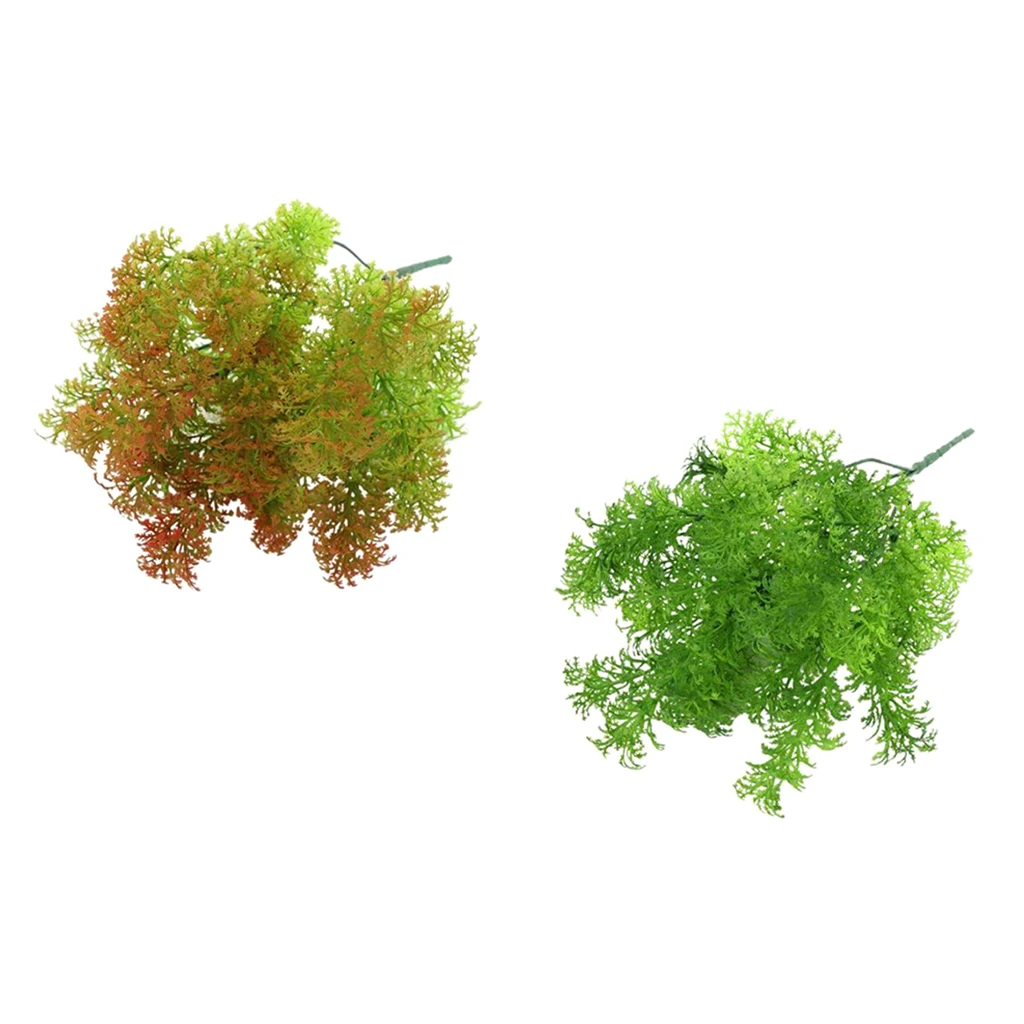 2pcs 35cm Artificial Lifelike Plastic Moss Grass Plant Wedding Home Office Window Sill Bonsai Floral Decor Crafts