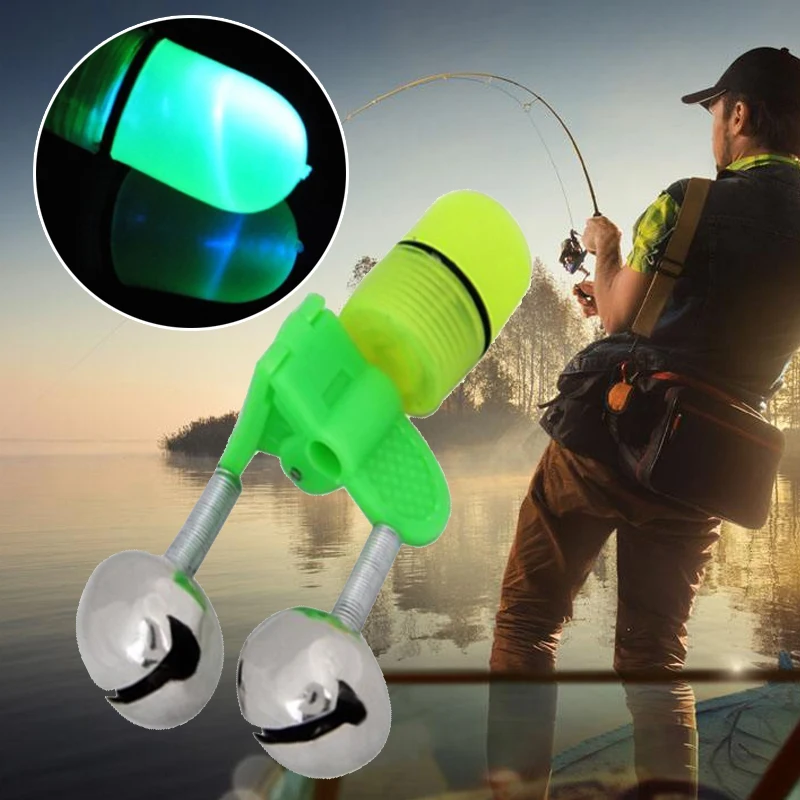 Relefree utilise 10 pièces Mer Lumineux feeder de pêche Pêche Cloche Double Canne Poisson Cloche Alarme Alarme de Morsure De Pêche Accessoire (lot de 