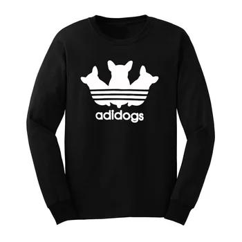 

Mens Adidogs Parody Funny Graphic Long Sleeve T-Shirts Casual Men Tee