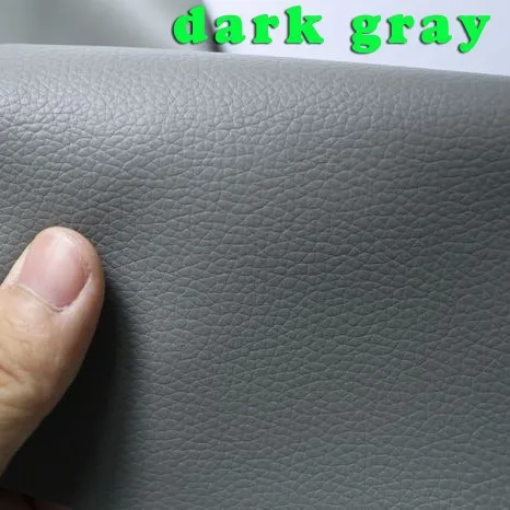 

Dark Gray Small Lychee PU Leather Faux Leather Fabric PU Artificial Leather Upholstery Leather BY THE YARD FREE SHIPPING