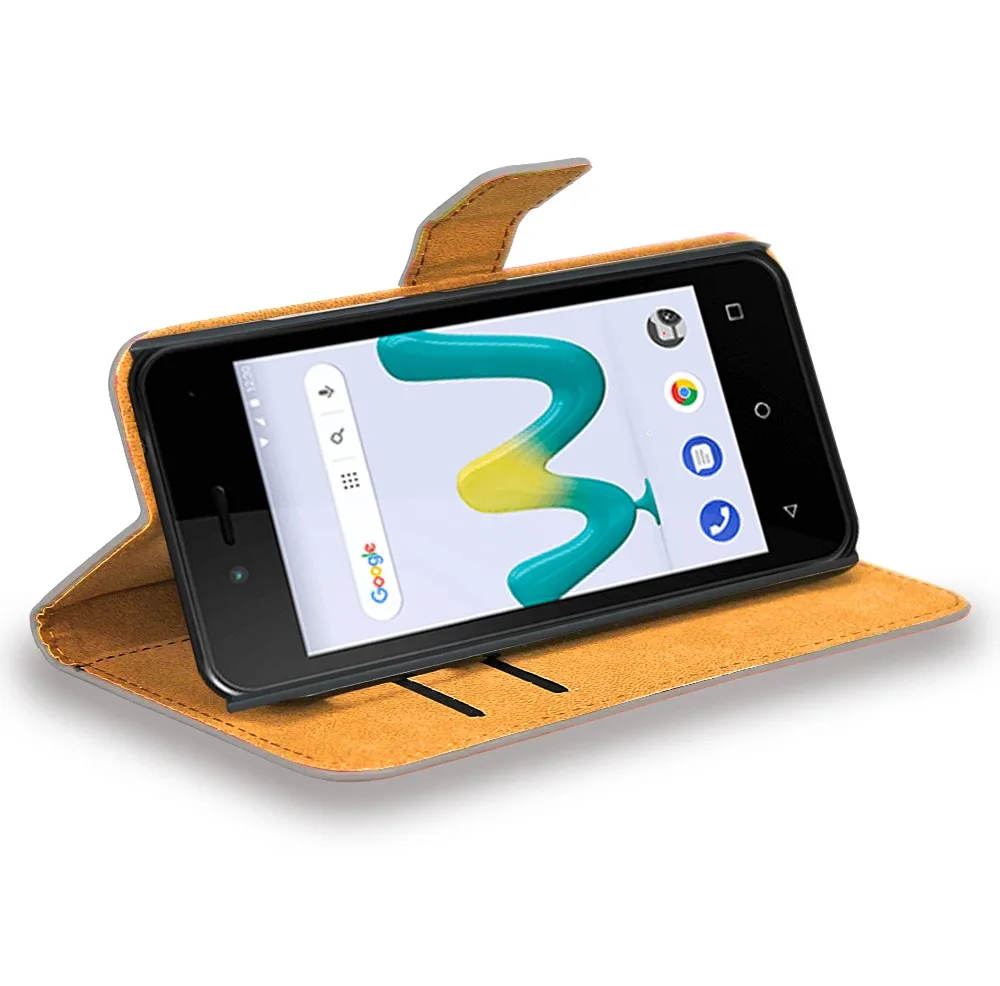 Чехол для Wiko солнечный 3 мини кошелек цветок кожаный чехол подставка Coque/чехол